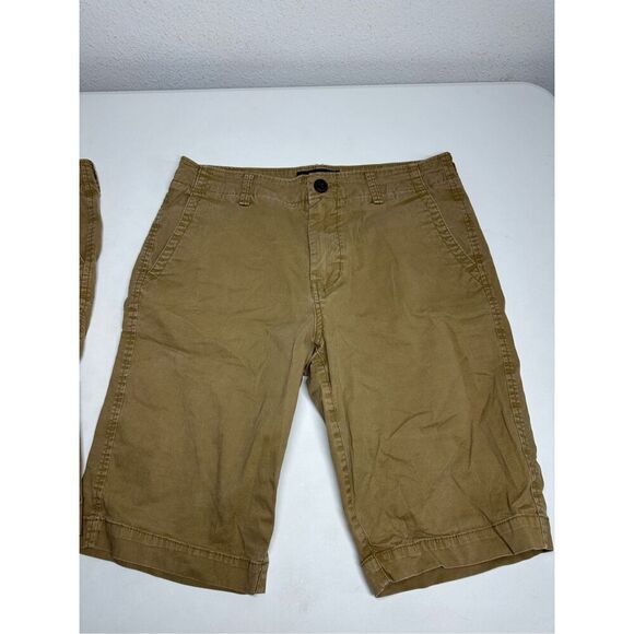 Aeropostale Mens Shorts Lot of 2 Size 30 Brown Bermuda Flat Front Chino - Picture 2 of 13
